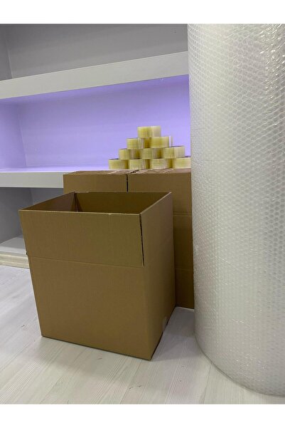 e Erta Çift Oluklu Koli, Kutu, Boş Karton 40x30x30 Küçük Boy 5'Li Adet