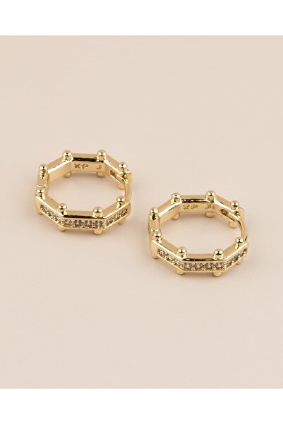 Portakal Esintisi Octavia Minimal Octagonal Ring Xuping Earrings