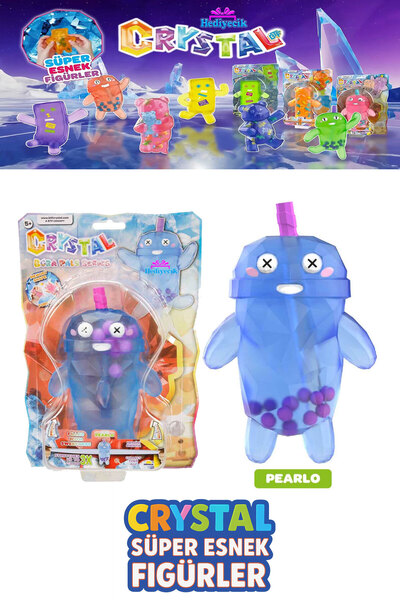 hediyecik Crystal Esnek Uzayan Figür Bubble Tea Boba Pals Stretch Serisi Figü...