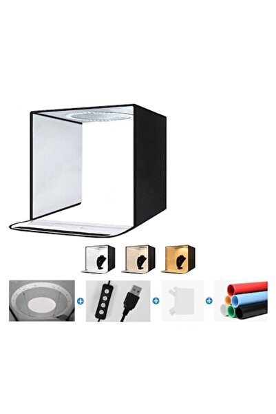 OEM Cort foto pliabil 40x40 cm cu 3 fundaluri colorate