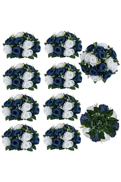 OEM Set de decorațiuni florale artificiale, multicolore, 24x12 cm, pentru masă, 10 bucăți