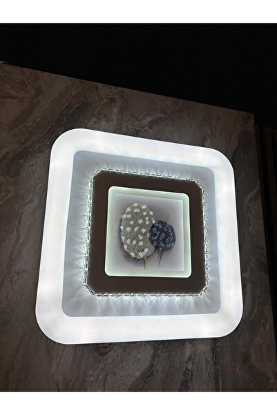 HRH ELEKTRİK 60 LIK PLOFONYER LED AVİZE GECE MODU VE 3 RENK SEÇENEĞİYLE OTURM...