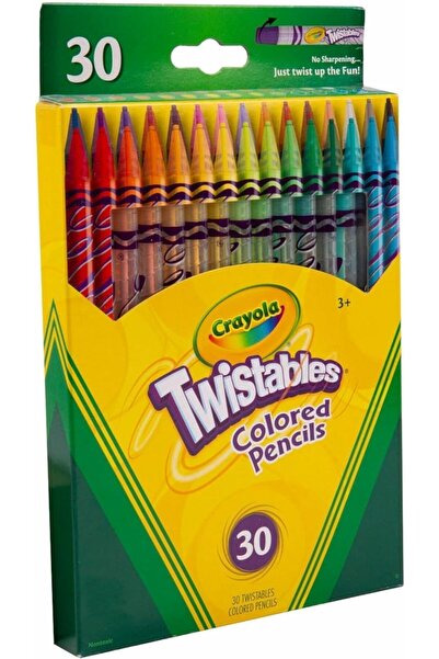 Crayola Twistables Colored Pencils, Always Sharp, Art Tools for Kids, 30 Count