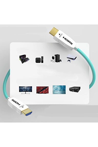 OEM Cablu HDMI, 5m, 48Gbps, 8K 60Hz, 4K 120Hz, verde/alb