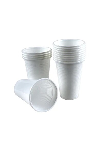 OEMN Pahare plastic economice, albe, 200ml 100 buc/set
