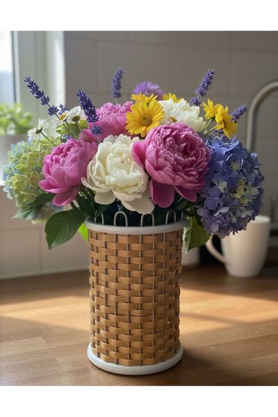 Vivart Плетен многофункционален органайзер за плот / поднос за сервиране / де...