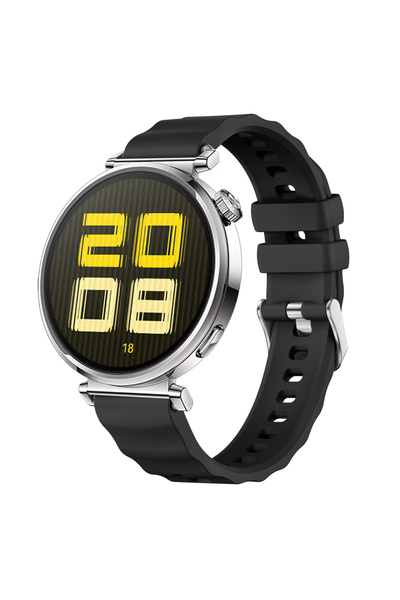 Sneezy حزام ساعة ذكية رياضي من السيليكون مع مشبك معدني مرن متوافق مع ساعة هوا...