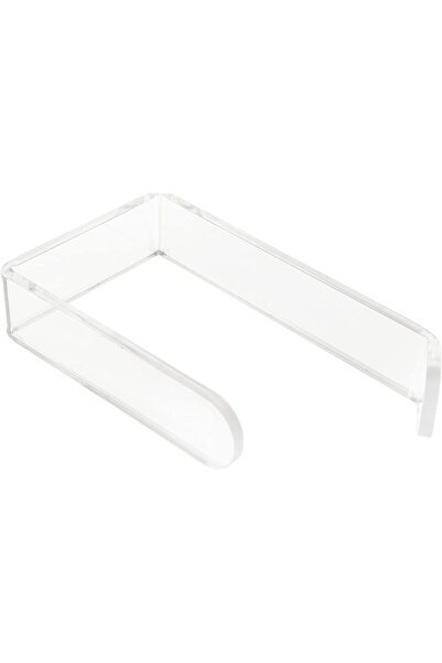 Slasa حامل ورق تواليت شفاف (16×8×3 سم) مثبت على الحائط بدون حفر