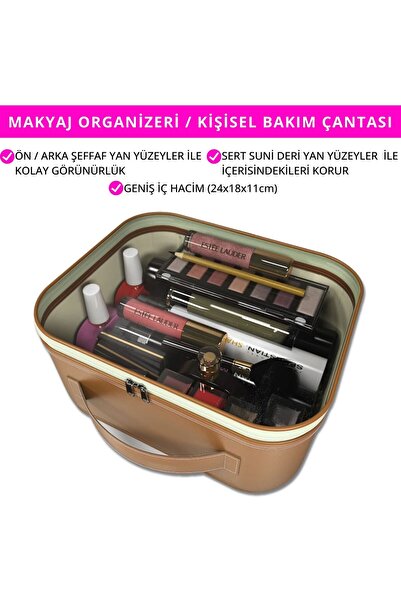 Palwin Makyaj Çantası – Kişisel Bakım Kozmetik Seyahat Düzenleyici, Aksesuar ...