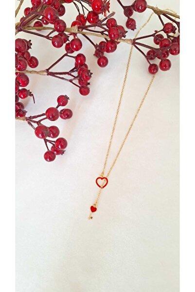 SOUL BY A&B Red Heart Key Necklace Love Necklace Christmas Stylish Necklace