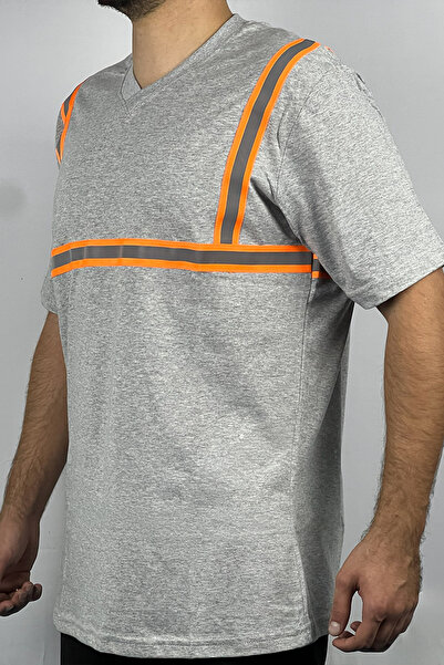 Reflektörlü T-shirt Gri