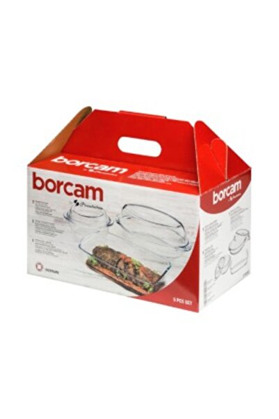 Borcam 5-piece ovenware set 2.75 L/2.25 L/1.8 L + 1.45 L with lid