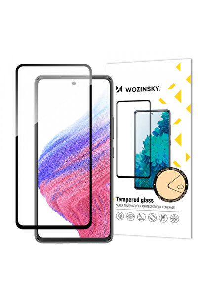Samsung WZK Screen Protector for Galaxy A54 A546, Tempered Glass, Full Glue, Black