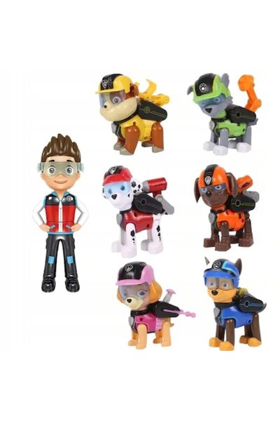 RESTEQ Paw Patrol set of 7 figurines, PVC, 8.5-10 cm, multicolor