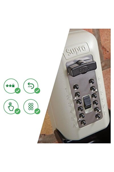 Supra C500 Pro Mechanical Weatherproof Key Safe, 6 Keys, Large