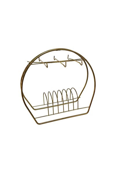 EHA Elegant stand for 6 cups and saucers, H29xL12xH26 cm, - Gold