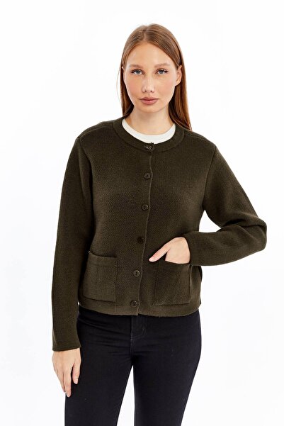 Maison La Femme Women's Buttoned Knitwear Cardigan