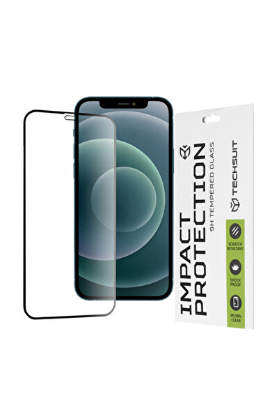 Apple Techsuit Screen Protector for iPhone 12 Pro Max, Tempered Glass, Full G...
