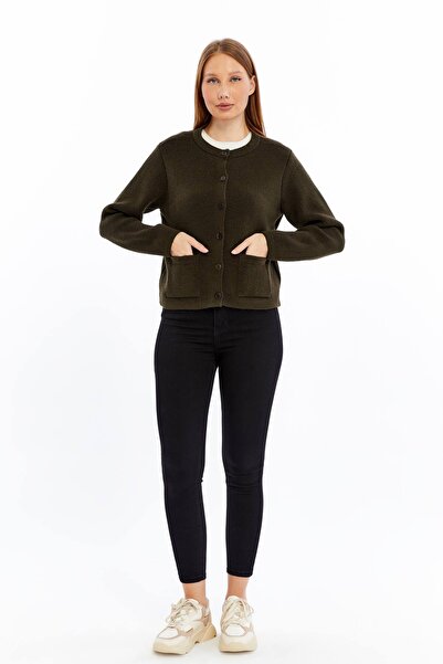 Maison La Femme Women's Buttoned Knitwear Cardigan