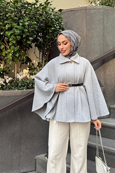 Tarzım Tuba Oversized Cape Cut Cashmere Poncho