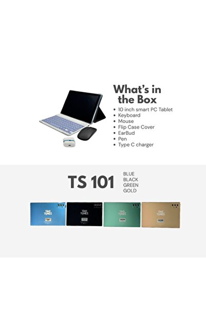 Tiny Tunes TS 101 Smart Kids Tablet - 10-inch, 5G, 12GB RAM, 512GB ROM (Keyboard, Mouse, Flip Cover,