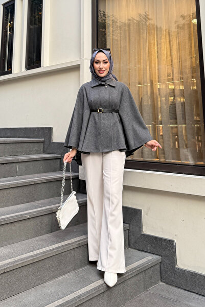 Tarzım Tuba Oversized Cape Cut Cashmere Poncho