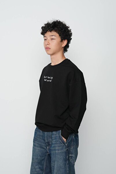 LOCO Sweatshirt cu 2 fire, brodat cu broderie Van Gogh, imprimat (09-15 ani) ...