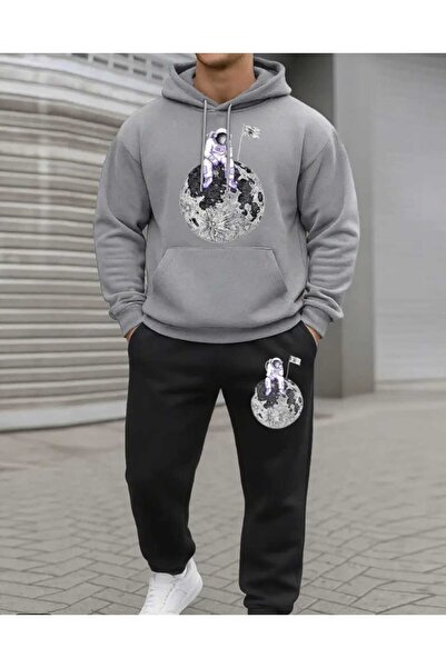 ORVIO Group Astronaut on the Moon Printed Hoodie Team