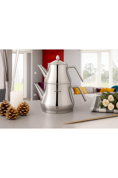 BAHEMM Remetta Camelia Aile Boyu Çelik çaydanlık