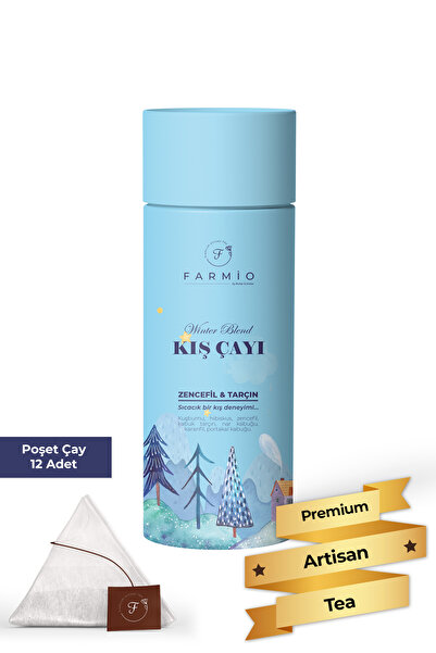 FARMİO KIŞ ÇAYI – 12 Poşet – Premium Karışım – Kuşburnu, Hibiskus, Tarçın, Zencefil, Portakal, Karanfil