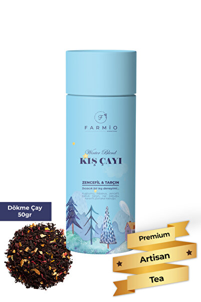 FARMİO KIŞ ÇAYI – 50gr – Premium Karışım – Kuşburnu, Hibiskus, Tarçın, Zencefil, Portakal, Karanfil, Nar
