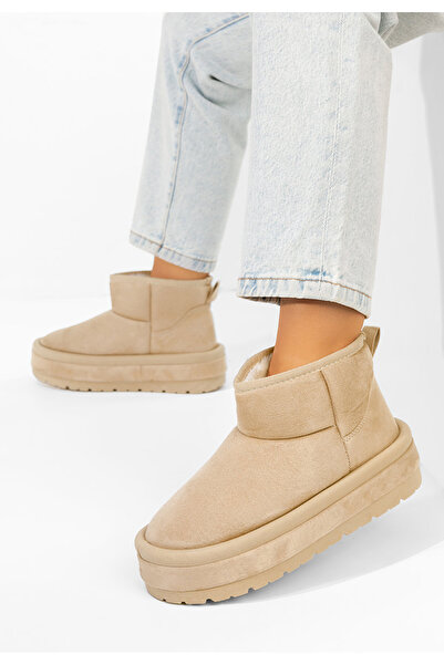 B T Shoes Μπότες με πλατφόρμα Libby μπεζ