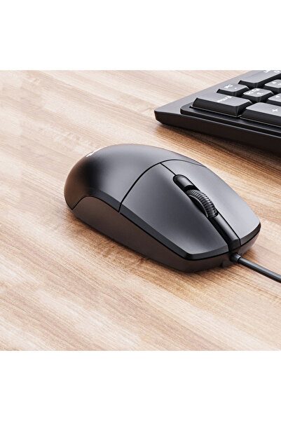 MRG Mouse Optic USB X2, 3 Butoane, USB 3.0, cu Fir Lung, Negru