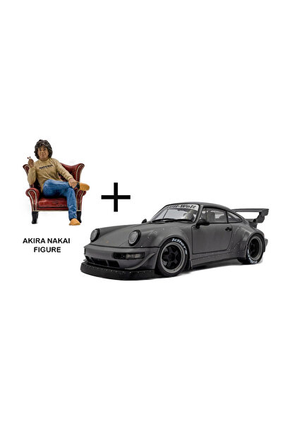 Solido 1:18 2024 Porsche 964 RWB Nardo Grey With Akira Nakai Figurine