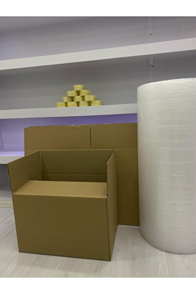 e Erta 60x40x40 cm 3 adet Koli, Çift Oluklu Koli, Kutu, Boş Karton, Orta Boy 3'Lü Adet koli
