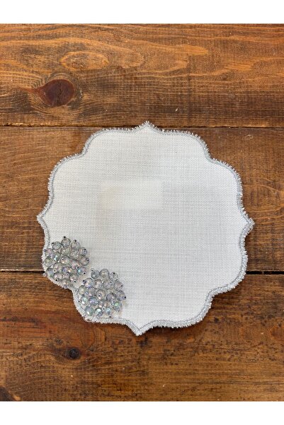 Bahar Home Blue Presentation Napkin with Double Brooch