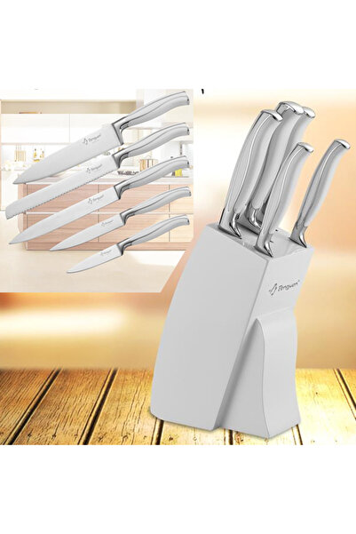 Penguen Mutfak Bıçak Seti - 6'lı - Hera - Inox - (PNG-1802)