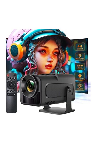 Homelife Hy320 Portable Projector - Full HD 1080P, 4K Support, WiFi6, Black