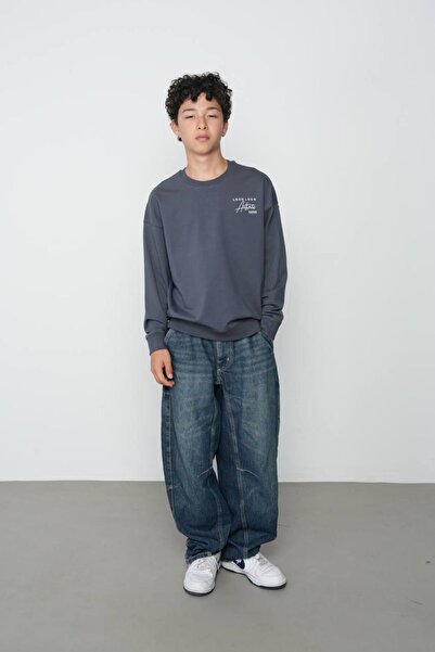 LOCO Sweatshirt cu imprimeu auto cu 2 fire LOCOLOCO (9-15 ANI) - afumat