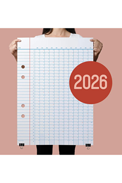 Onur Reklam 2026 Büyük Duvar Takvimi – Notebook Tasarım – 90x60 Boy Planlayıc...