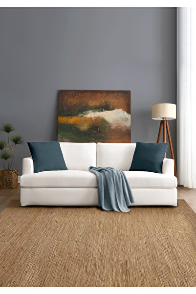 Monolisse Canvas 6-Piece Indigo Liquid-Proof Stain-Resistant Throw Pillow Cover 45 X 45 cm