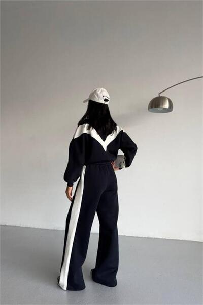 Neşeli Butik Women's Double Color Fleece Inside 3 Yarn Tracksuit Set Nbg122