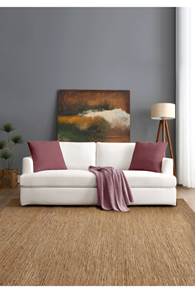 Monolisse Canvas 6-Piece Dusty Rose Liquid-Proof Stain-Resistant Throw Pillow Cover 45 X 45 cm