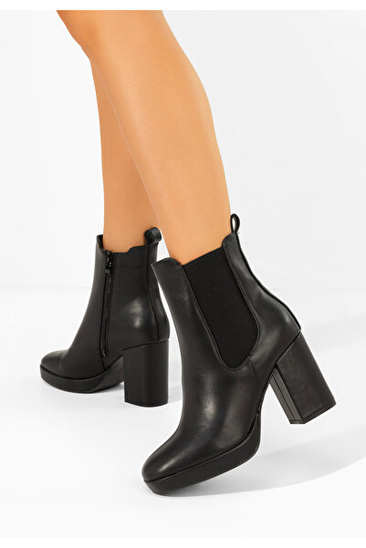 B T Shoes Botine chelsea dama Acselia negre