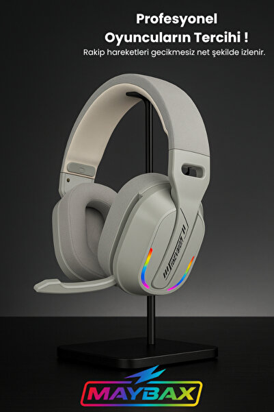 Maybax Bluetooth 5.4 Kablosuz RGB Işıklı Gaming Kulaklık 40mm Dinamik Sürücü ...
