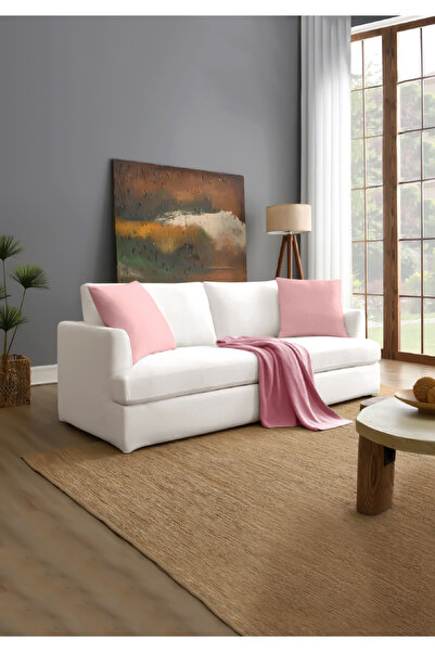 Monolisse Canvas 6-Piece Pink Liquid-Proof Stain-Resistant Throw Pillow Cover 45 X 45 cm