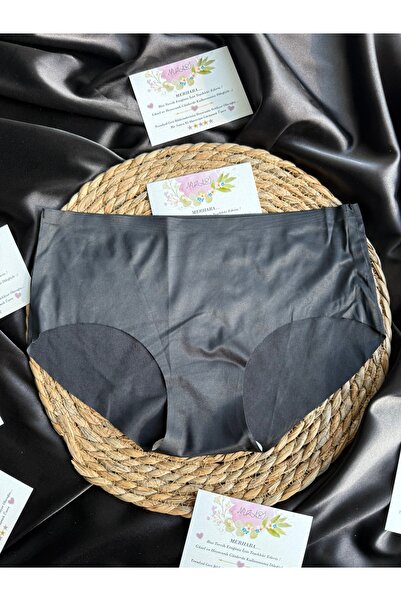 Nuzabi Glow Black High Waist Laser Cut Stitch-Free Bikini Panties