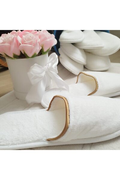 OEM 3 Pairs Fluffy Hotel Slippers, 100% Cotton, Size 40-42