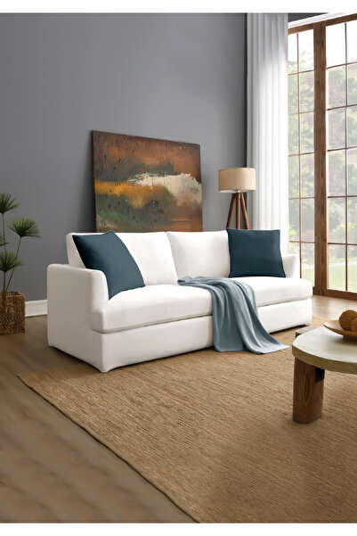 Monolisse Canvas 6-Piece Indigo Liquid-Proof Stain-Resistant Throw Pillow Cover 45 X 45 cm