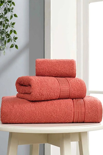 HRN Textile 3-Piece Cotton Ezgi Towel Set